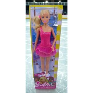 Ice Skater Barbie Blue Eyes Blonde with Trophy 2017 Mattel Careers DVF50 FFR35